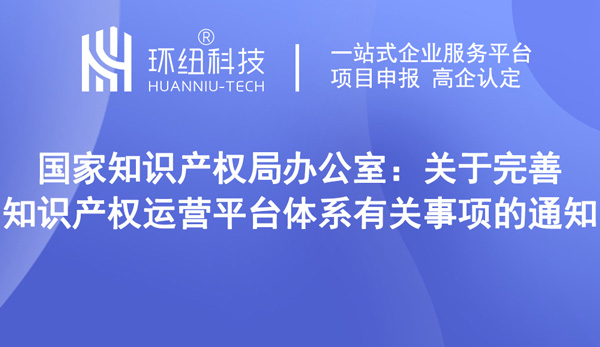 關(guān)于完善知識產(chǎn)權(quán)運營平臺體系有關(guān)事項的通知