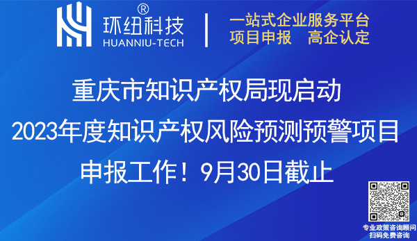 重慶市2023年度知識產(chǎn)權(quán)風險預測預警項目申報